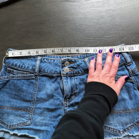 Anthropologie Pilcro The Wanderer Denim Shorts Lightweight Cutoffs Medium Blue - Picture 12 of 14